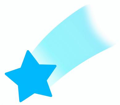 流れ星・青 流れ星,流星,星,スター,アイコン,願い事,七夕,パーツ,パーツ素材,動的のイラスト素材