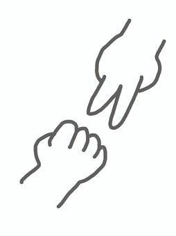 じゃんけん じゃんけん,グー,ぐー,ちょき,チョキ,はさみ,勝負,手,指,シンプルのイラスト素材