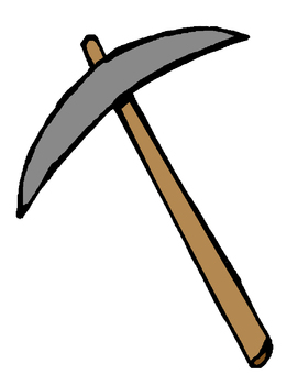 つるはし つるはし,道具,採掘,採鉱,採集,発掘,工事,掘る,資源,石のイラスト素材