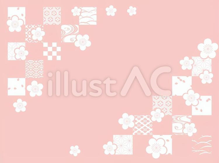 和風の背景素材16/ピンク 和風,和柄,和のイラスト素材