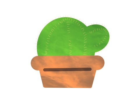 とげ少なめサボテン サボテン,とげ,カットイラスト,かわいい,シンプル,素材,多肉植物,植物,挿絵,cactusのイラスト素材