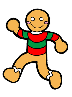 ジンジャークッキー　イラスト クリスマス,食べ物,ジンジャークッキー,ピンク色,ほっぺ,背景,なしのイラスト素材