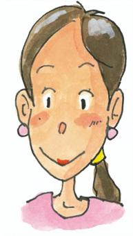 市民の顔06 人,市民,女,お姉さん,お母さん,おばさん,顔,先生のイラスト素材