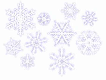 Illustration, snow, crystal of snow, crystal, 