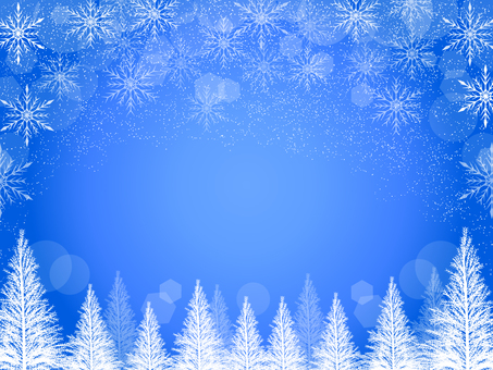 冬、雪の結晶と木の背景、壁紙06 冬、雪の結晶と木の背景、壁紙06 冬,雪,木,雪の結晶,クリスマスツリー,クリスマス,もみの木,背景,フレーム,結晶のイラスト素材