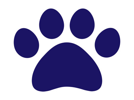 動物の足跡（犬や猫などの肉球）のアイコン 足跡,肉球,アイコン,猫,犬,マーク,動物,シルエット,かわいい,ピクトグラムのイラスト素材