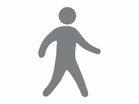 歩行者アイコン（歩く人のシルエット） 歩く,人,アイコン,シルエット,人物,散歩,ウォーキング,ピクトグラム,シンプル,歩行者のイラスト素材