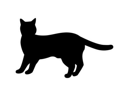 猫 シルエット 素材