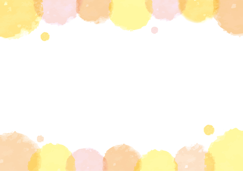 水彩円_フレーム04A 丸,水彩,フレーム,春,秋,背景,円,かわいい,枠,水彩風のイラスト素材