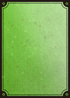 トレーディングカード　和風01(抹茶) トレカ,テンプレート,カードテンプレート,トレーディングカード,和風,青海波,カード,カードゲーム,背景のイラスト素材