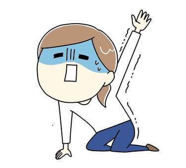 Illustration, give up, fatigue, raising hands, 