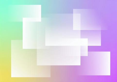 カラフル背景に白枠