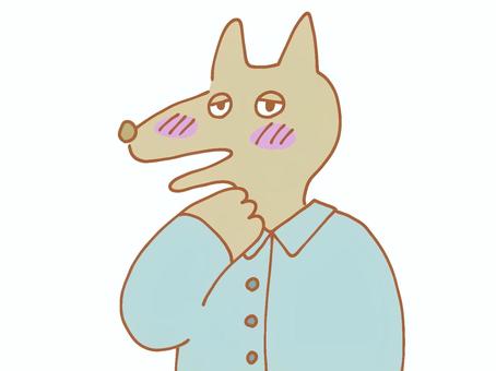 風邪をひいた犬さん 風邪,熱,喉,痛い,具合,悪い,犬,キャラクター,かわいい,シンプルのイラスト素材