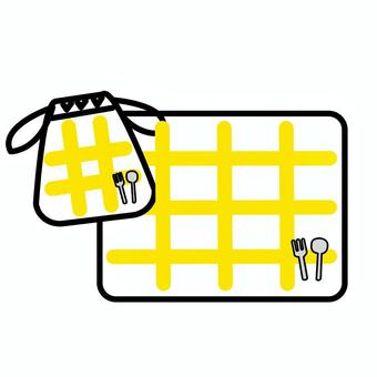 Illustration, place mat, school lunch, to the bag, 