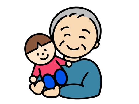 介護用のぬいぐるみとおじいちゃん 介護用,介護ロボット,おしゃべり,ぬいぐるみ,おじいちゃん,人形,会話,抱っこ,祖父,笑顔のイラスト素材