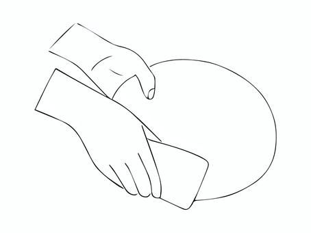 Illustration, dish, wash, household chores, 