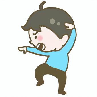 ファイティングポーズをする子ども こども,子ども,ファイティングポーズ,戦う,気合い,勇ましい,ごっこあそび,なりきる,ヒーロー,ポーズのイラスト素材
