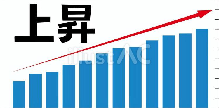 データ上昇 データ,集計,統計のイラスト素材