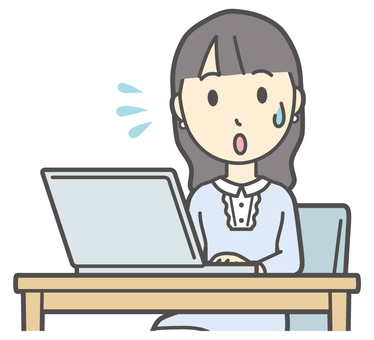 ワンピースお嬢様-118-バスト  ワンピースお嬢様-118-バスト パソコン,慌てる,お嬢様,女性,女の子,オシャレ,人物,かわいい,困った,トラブルのイラスト素材