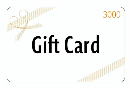 Gift card illustration 3000 yen version, JPG, PNG and AI Gift card illustration 3000 yen version, gift card, orange, card, JPG, PNG and AI