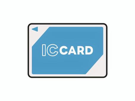 ICカード　定期券２ icカード,ic,磁気カード,電子マネー,交通系カード,公共交通機関,電車,私鉄,地下鉄,バスのイラスト素材