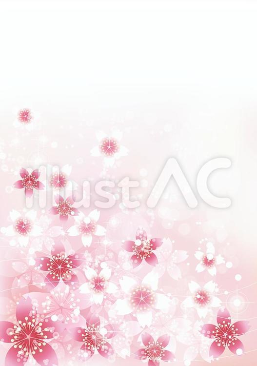 桜きらきら41 花,桜,春のイラスト素材