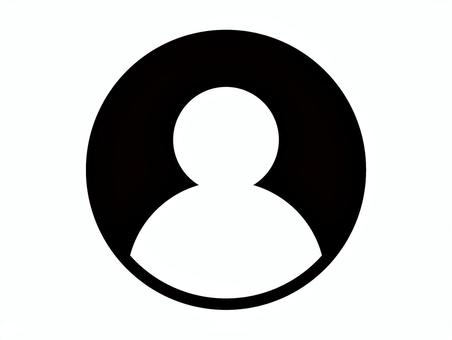 黒のプロフィールアイコン　単体 プロフィール,ユーザー,アイコン,人,シルエット,アバター,人間,単体,単品,ピクログラムのイラスト素材