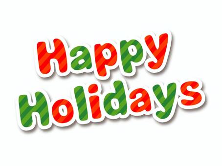 HAPPY HOLIDAYS　文字 ハッピーホリデー,年末,英語,手書き,挨拶,英字,文字,レタリング,冬,ホリデーのイラスト素材