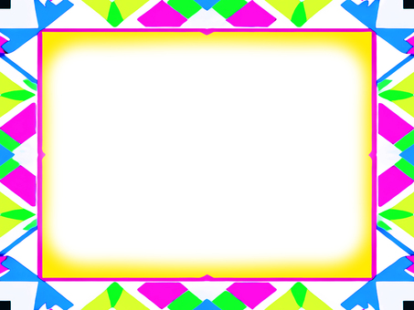 popや広告のフレーム枠の素材の背景画像 pop,広告,フレーム,カラフル,幾何学模様,枠,コピースペース,テキストスペース,フリースペース,キュートのイラスト素材