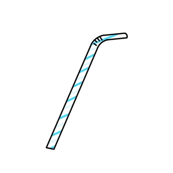 Illustration, straw, light blue, drink, 