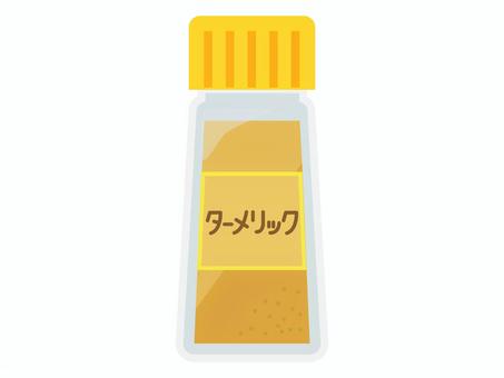 ターメリック ターメリック,ウコン,パウダー,スパイス,調味料,調理,料理,香辛料,瓶入りスパイス,瓶入り調味料のイラスト素材