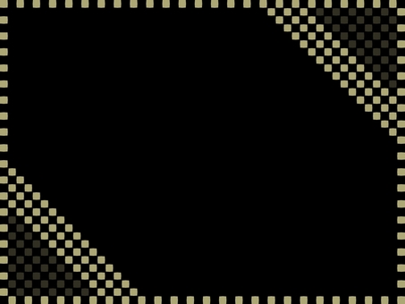 Illustration, frame, geometric pattern, black, 