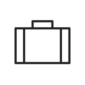 カバンマーク（枠・黒） カバン,バッグ,アイコン,手荷物,黒,シンプル,線画,枠,イラスト,uiデザインのイラスト素材