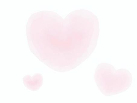 水彩素材_ハート09 ハート,あしらい,アイコン,水彩,カラフル,フレーム,グラデーション,にじみ,ぼかし,素材のイラスト素材