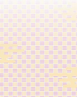 和柄三崩しインスタ用　イエローXピンク 背景,和柄,和風,三崩し,格子,イエロー,ピンク,かすみ,グラデーション,インスタ用のイラスト素材