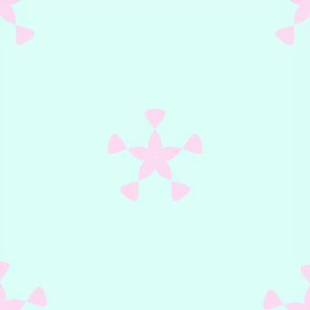 シームレスな桜模様の背景（水色・ピンク） パステル,幾何学模様,シンメトリー,優美,やさしさ,透明感,夢,かわいい,シームレス,パターンのイラスト素材