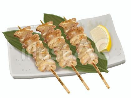 焼き鳥3本(皮)