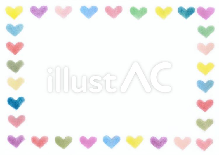 ハートフレームＡＡ ハート,フレーム枠,バレンタインのイラスト素材