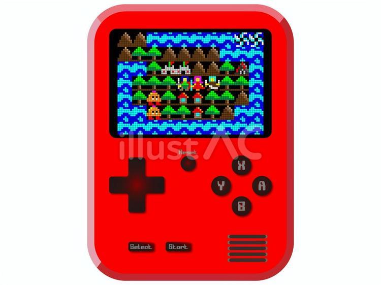 携帯ゲーム機（縦型）RPG画面 携帯,ゲーム機,縦型のイラスト素材
