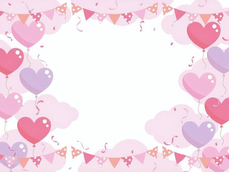 お祝いの背景05パーティー パーティー,背景,壁紙,フレーム,お祝い,誕生日,出産祝い,バレンタイン,イベント,風船のイラスト素材
