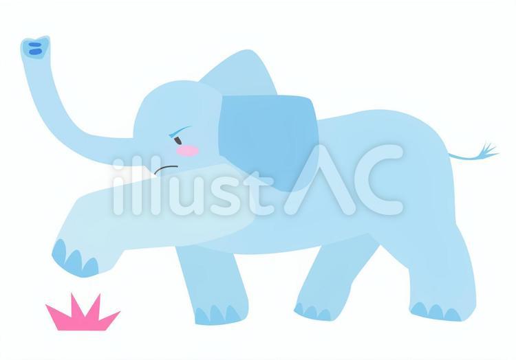 怒ったゾウイラスト No 無料イラストなら イラストac