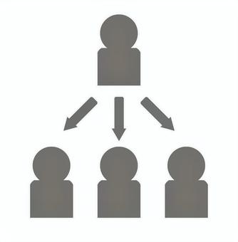 共有のシルエット 人,人物,共有,複数,伝達,関係,連携,協力,説明,グループのイラスト素材