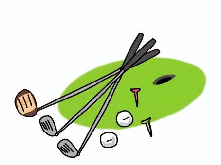 Illustration, club, driver, iron, 