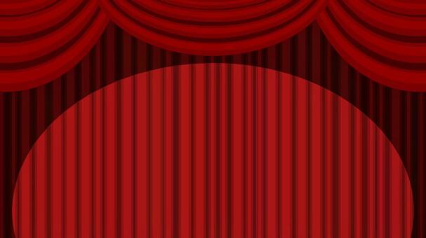 ポップな赤い舞台幕背景　フルHD 舞台幕,スポットライト,赤,背景,ステージカーテン,レッドカーテン,ステージ幕,授賞式,舞台,ステージのイラスト素材