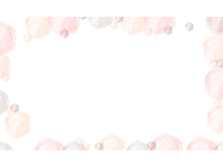 水彩風なピンクの水玉フレーム(文字なし) フレーム,水彩,枠,ポストカード,水彩画,メッセージ,ハガキ,飾り枠,ピンク,デザインのイラスト素材