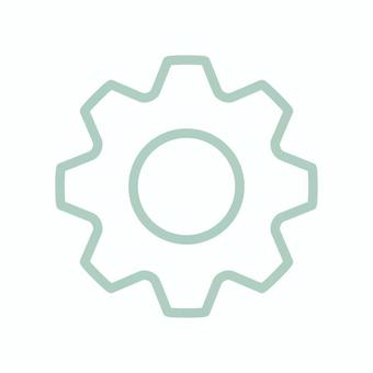 設定マーク（グリーン・枠） 設定マーク,歯車,設定,アイコン,シンプル,設定画面,初期設定,pc設定,パソコン,スマホのイラスト素材