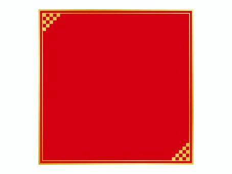 赤い正方形和風フレーム 和風,フレーム,赤,正方形,四角,飾り枠のイラスト素材