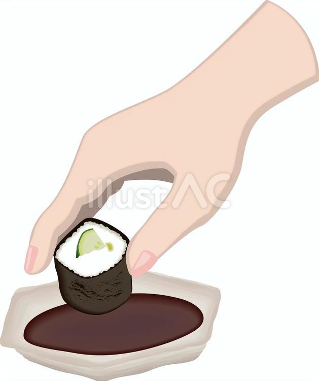 かっぱ巻き　 かっぱ巻き,胡瓜,巻きずしのイラスト素材