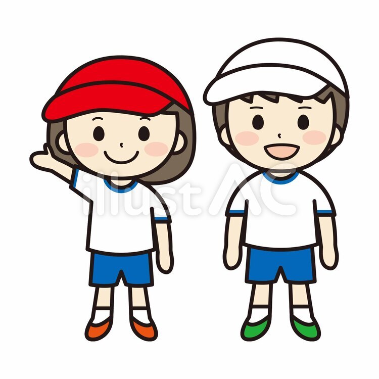 体操服の子供 体操服,子供,男の子のイラスト素材