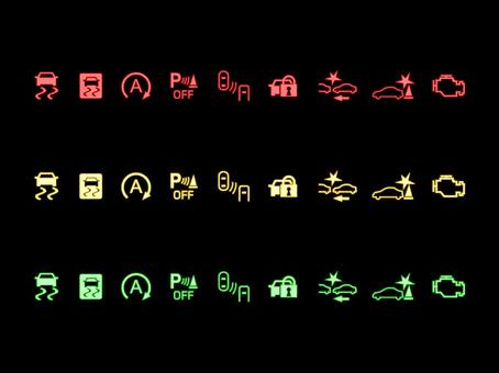 カーメーターアイコン_02 カーメーター,車,表示灯,警告灯,アイコン,ライト,ランプのイラスト素材